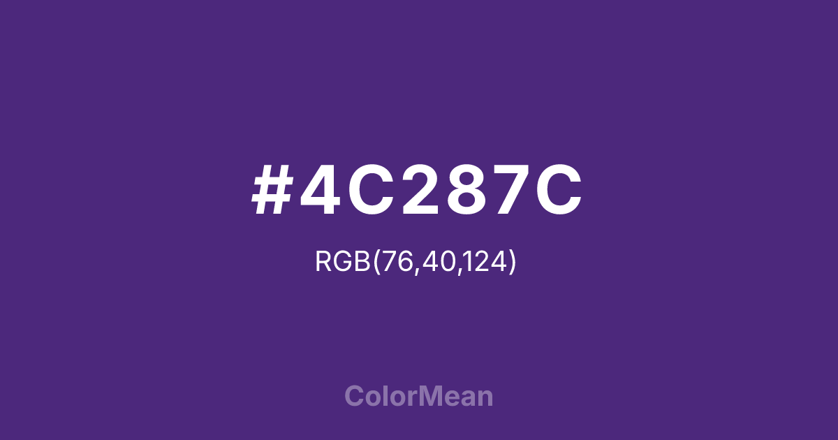 #4C287C color swatch
