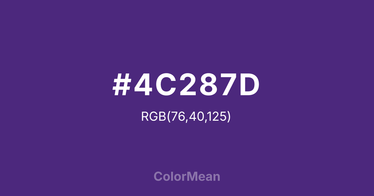 #4C287D color swatch