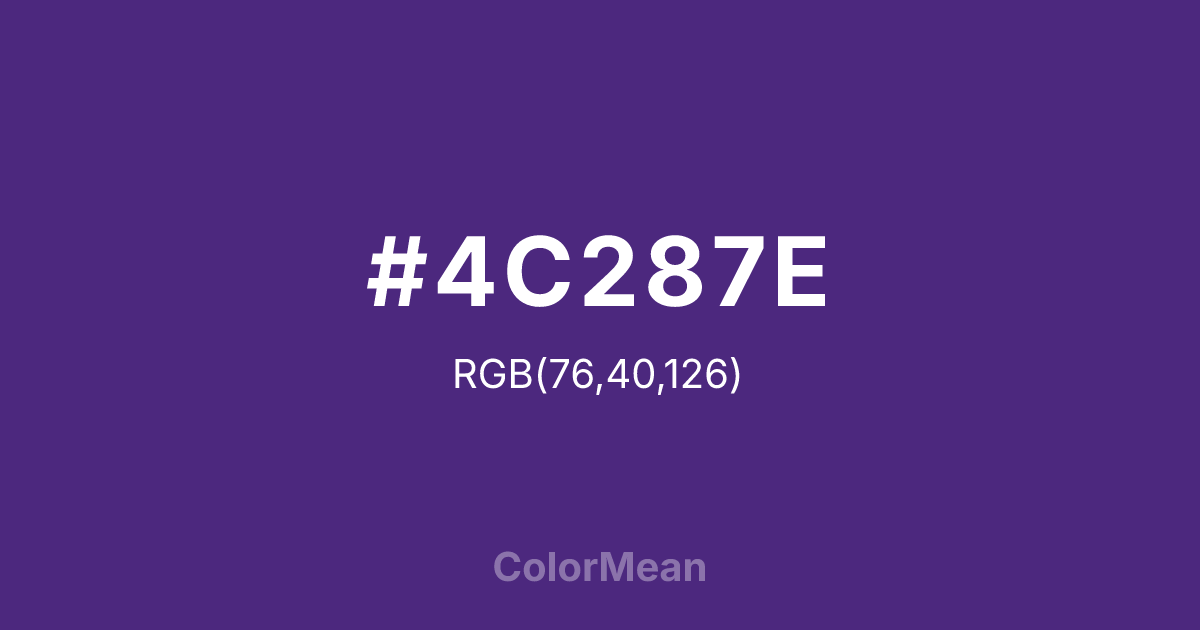 #4C287E color swatch