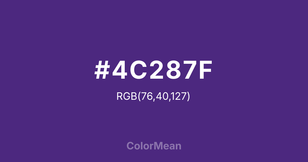 #4C287F color swatch