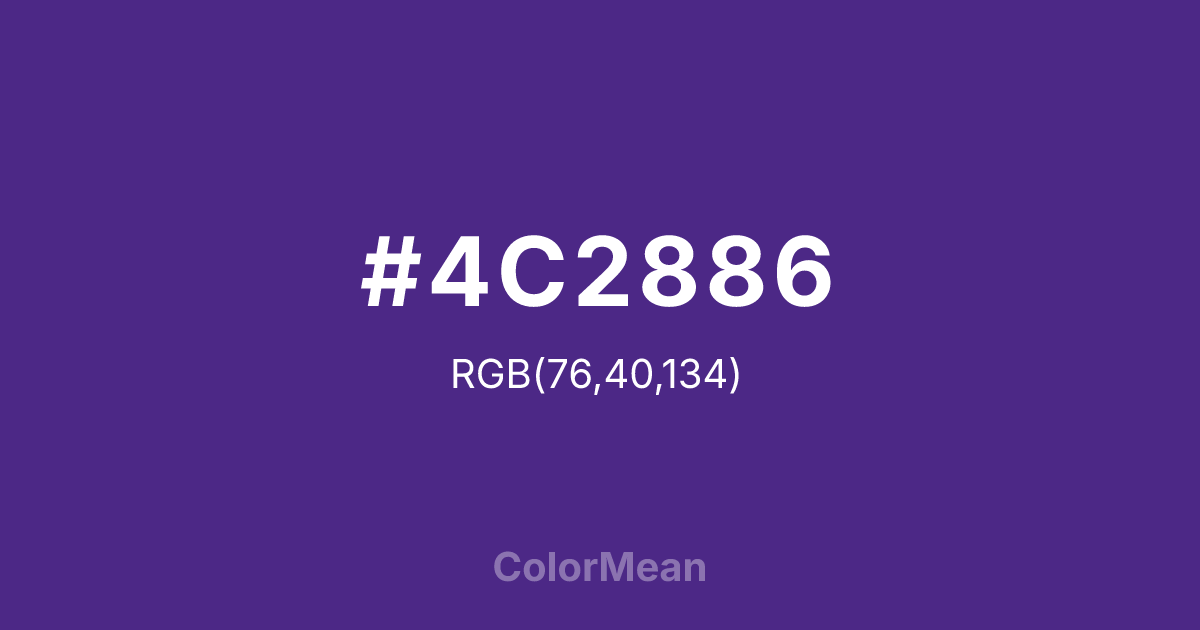 #4C2886 color swatch