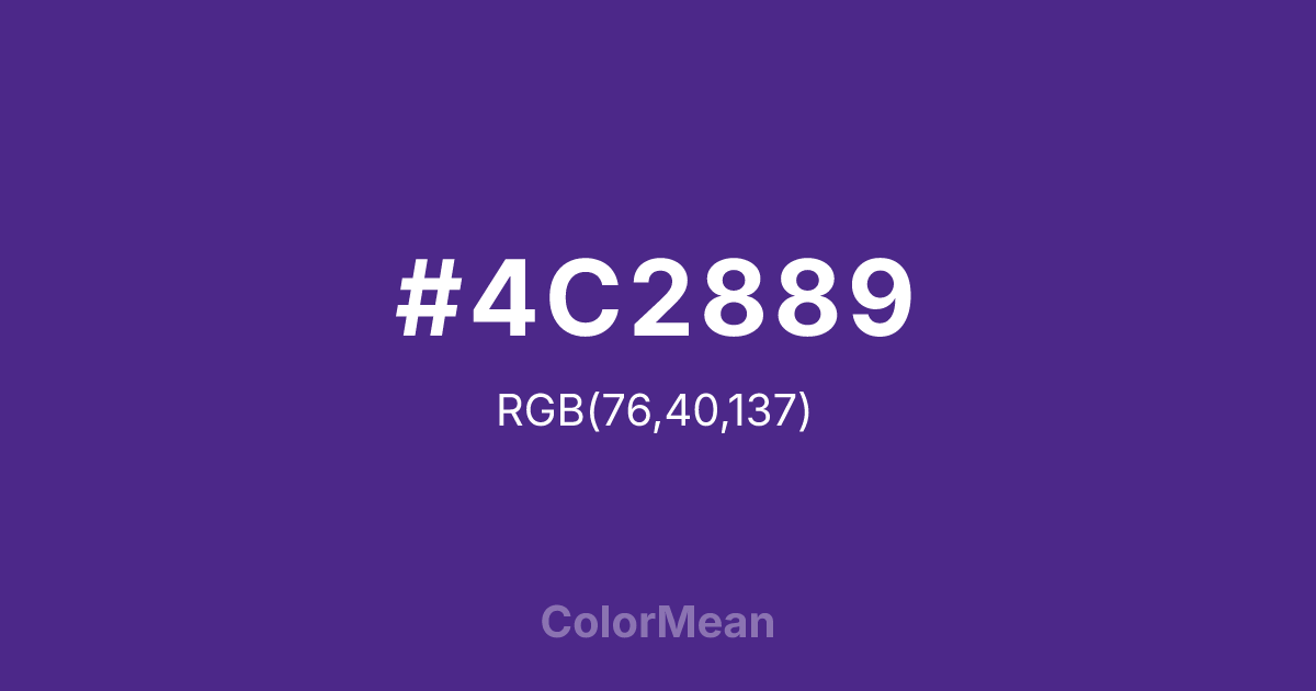 #4C2889 color swatch