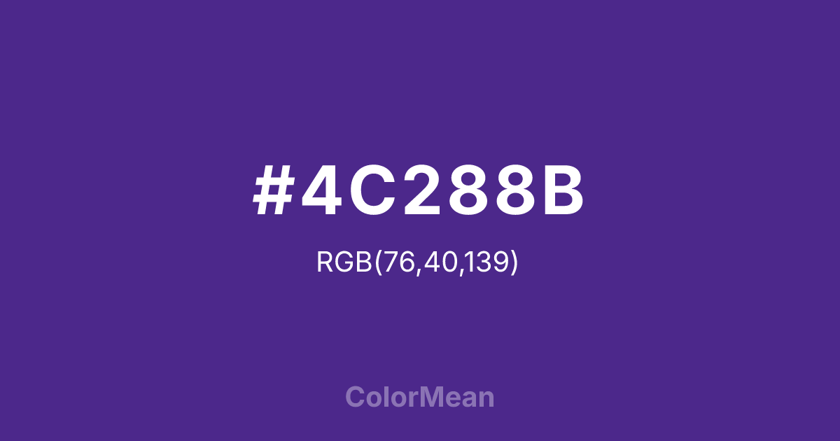 #4C288B color swatch