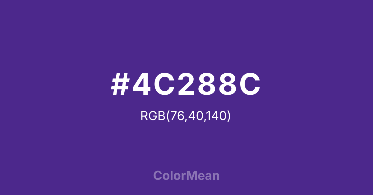 #4C288C color swatch
