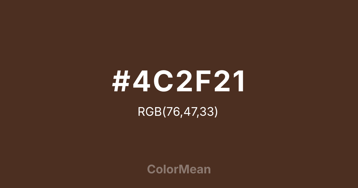 #4C2F21 color swatch