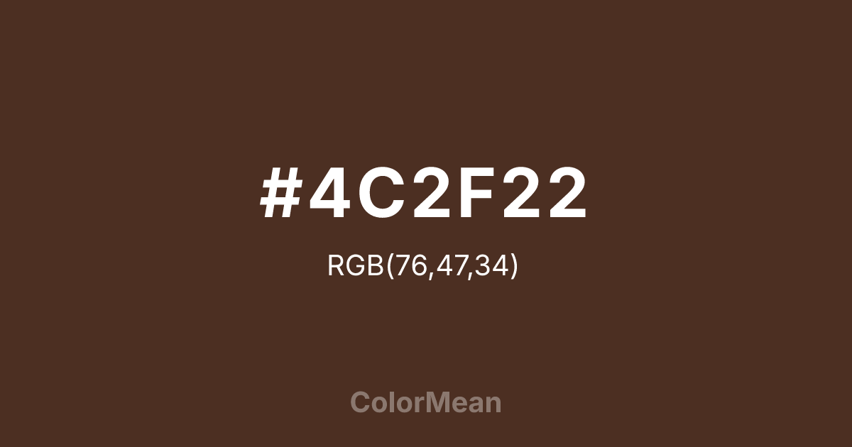 #4C2F22 color swatch