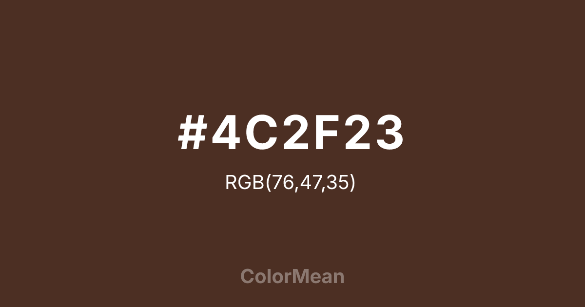 #4C2F23 color swatch