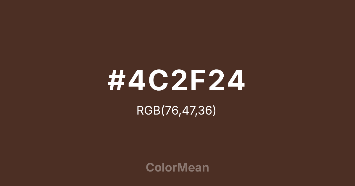 #4C2F24 color swatch