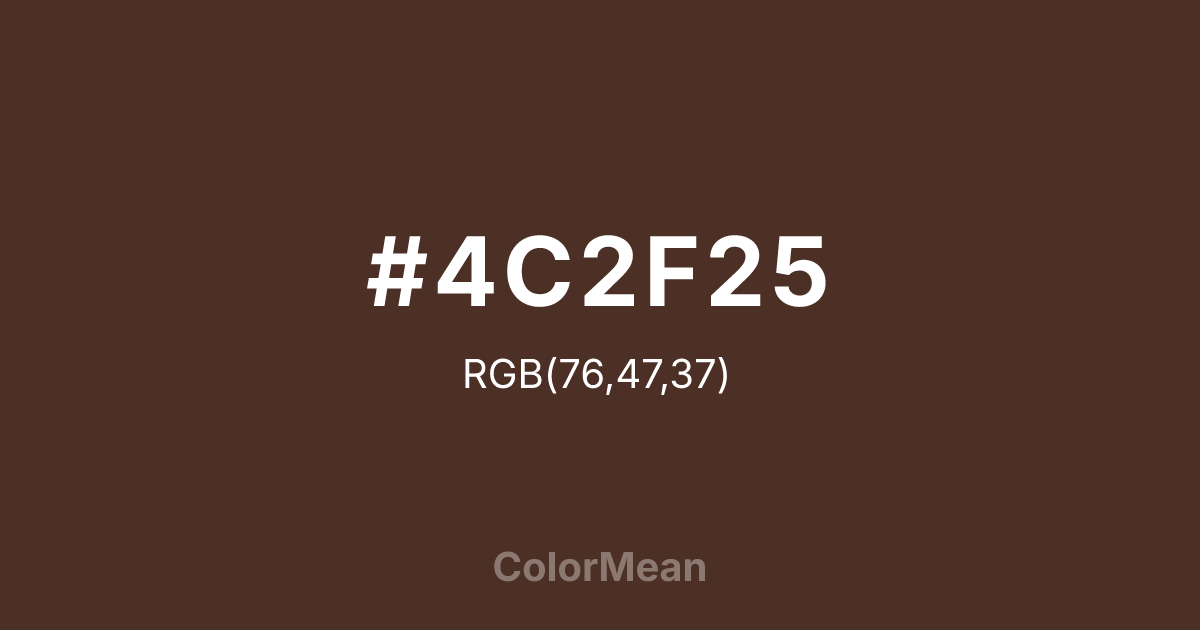 #4C2F25 color swatch
