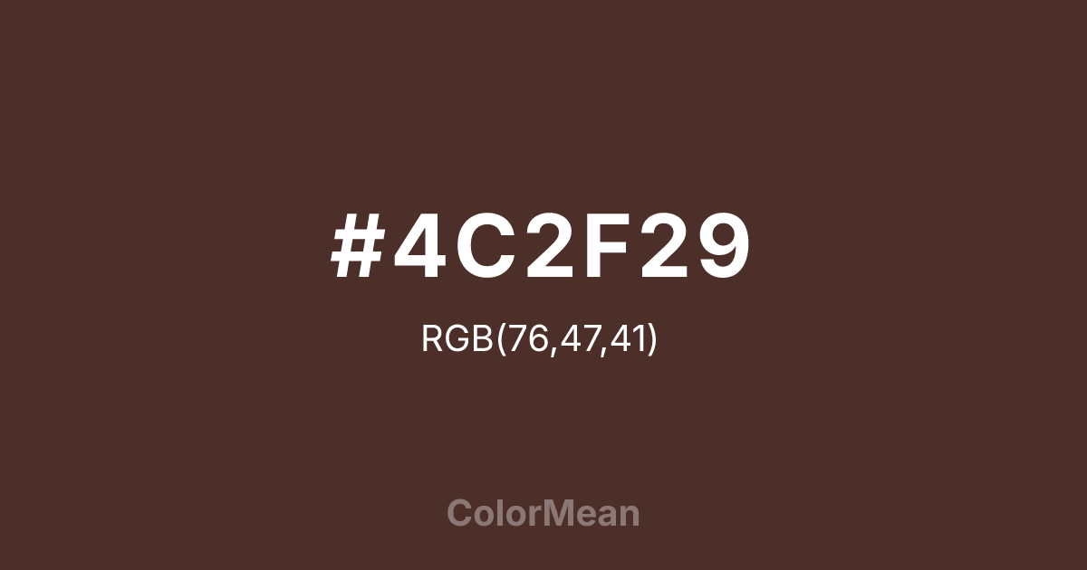 #4C2F29 color swatch