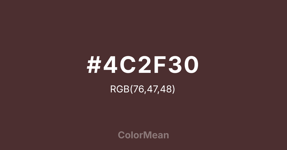 #4C2F30 color swatch