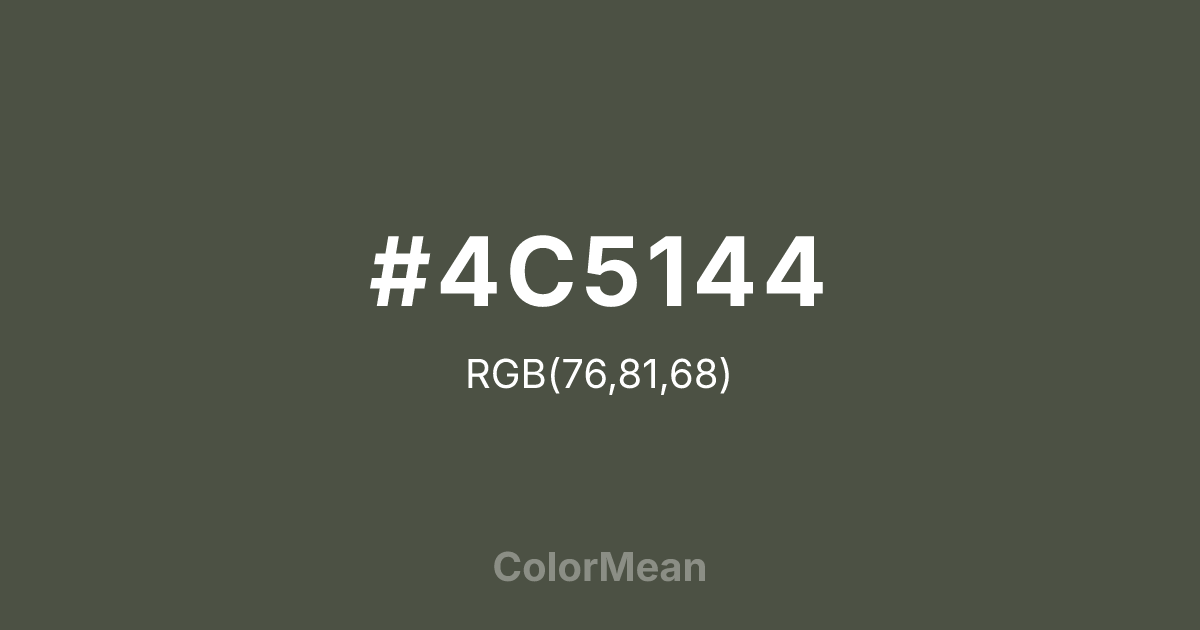 #4C5144 color swatch