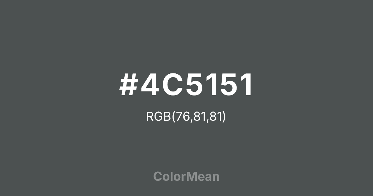 #4C5151 color swatch