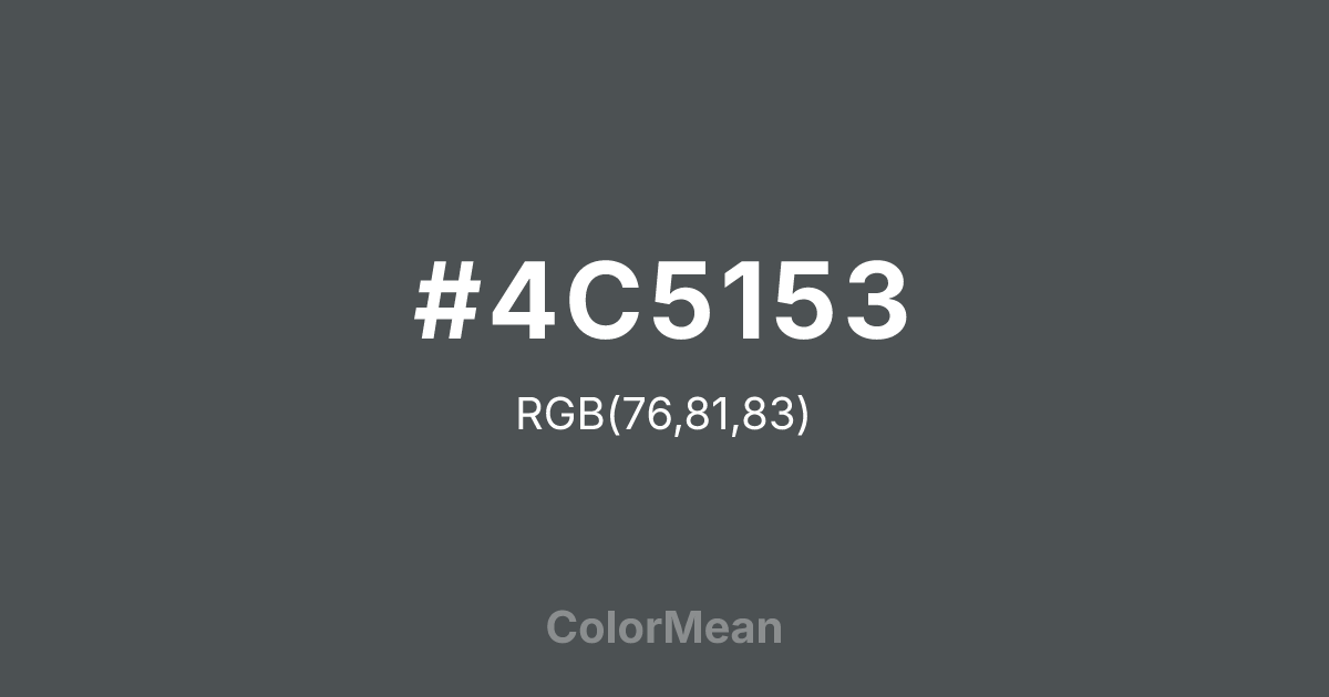 #4C5153 color swatch
