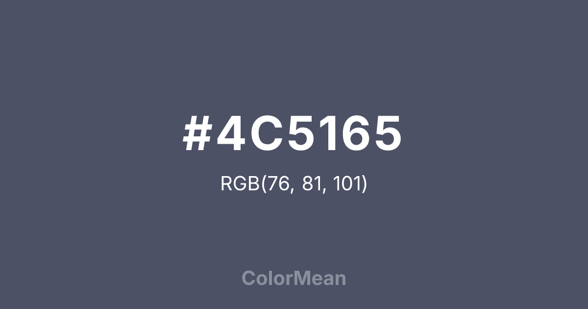 #4C5165 color swatch