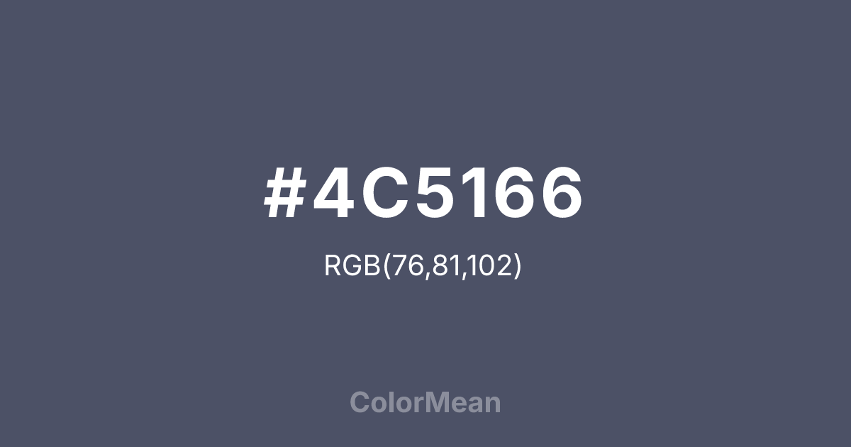 #4C5166 color swatch