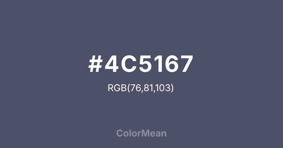 #4C5167 color swatch