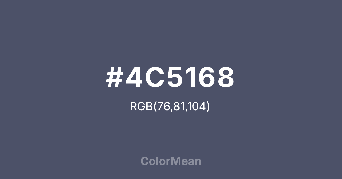 #4C5168 color swatch
