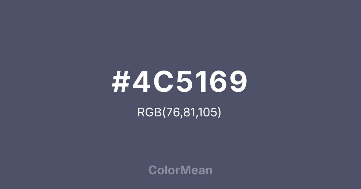 #4C5169 color swatch