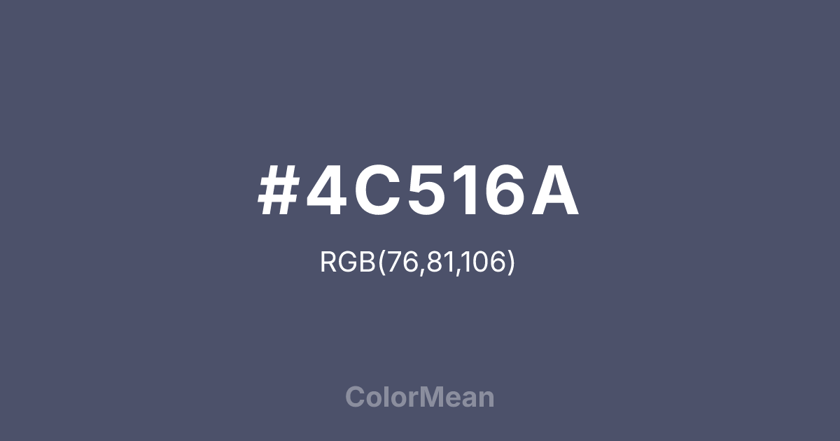 #4C516A color swatch