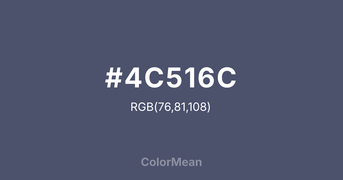 #4C516C color swatch