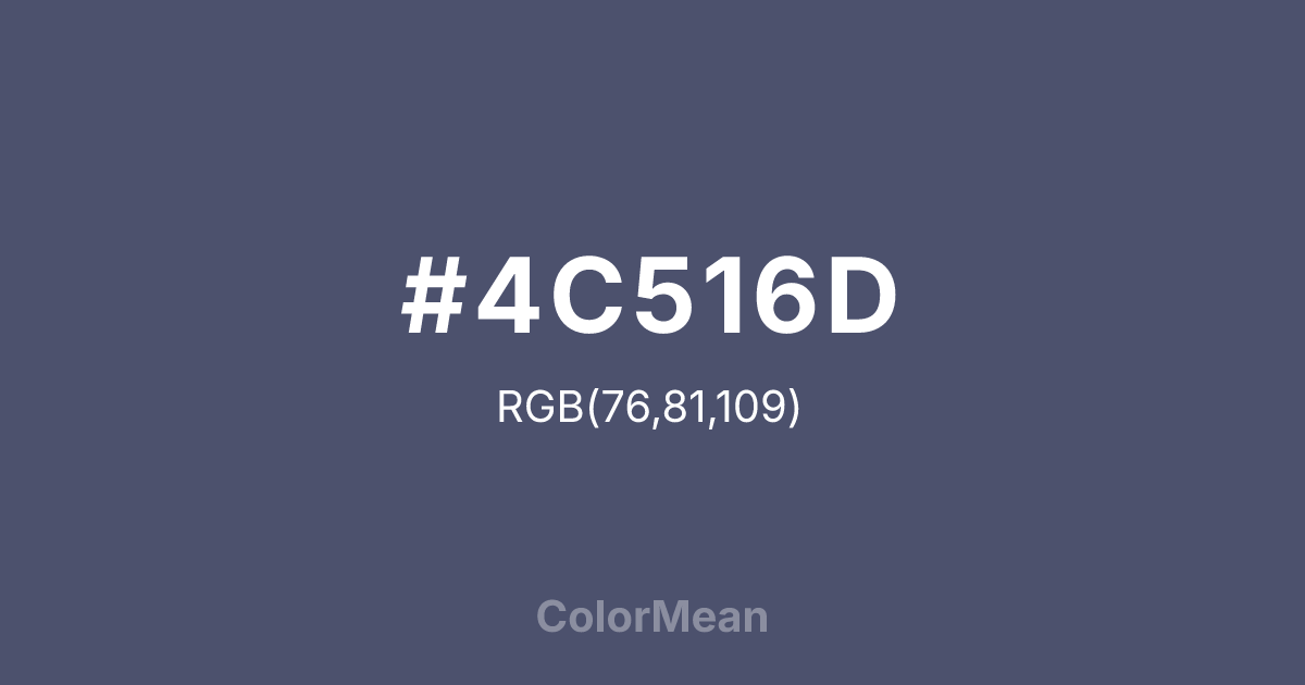 #4C516D color swatch