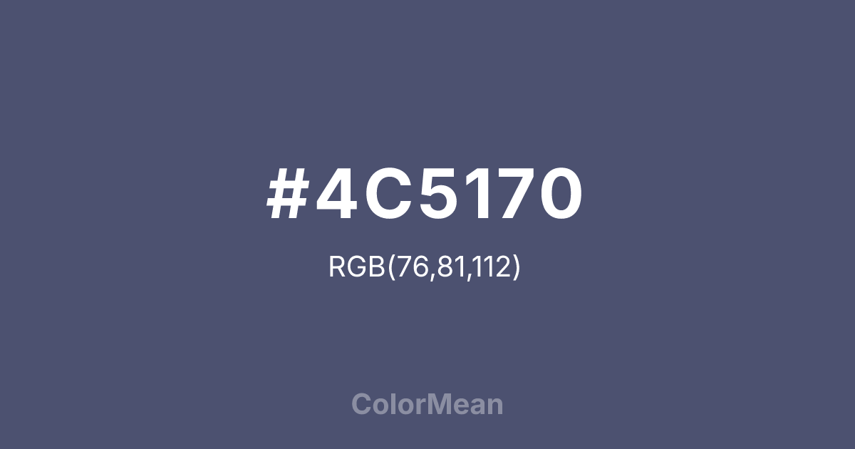 #4C5170 color swatch