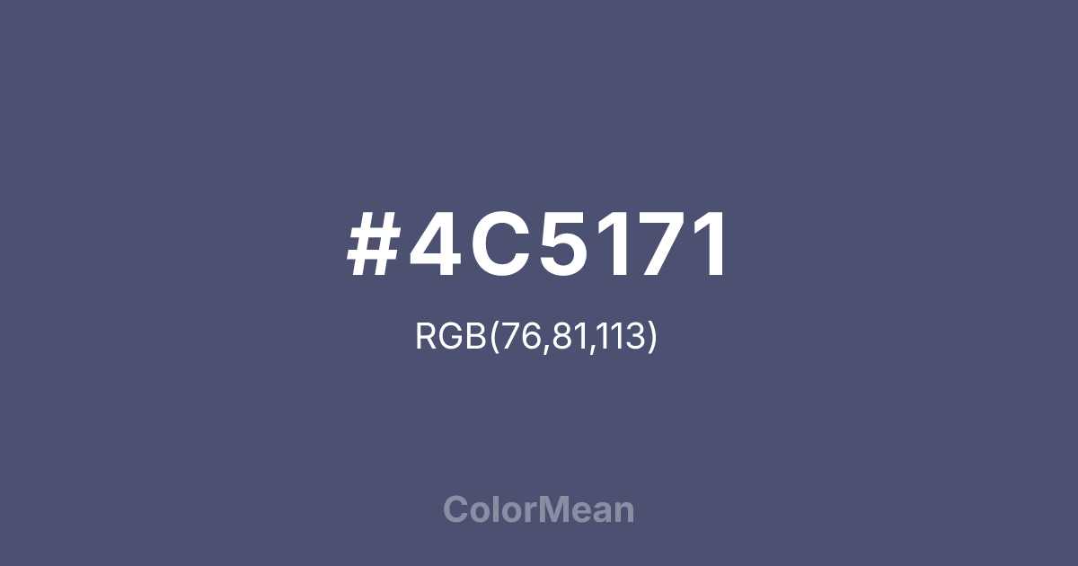 #4C5171 color swatch