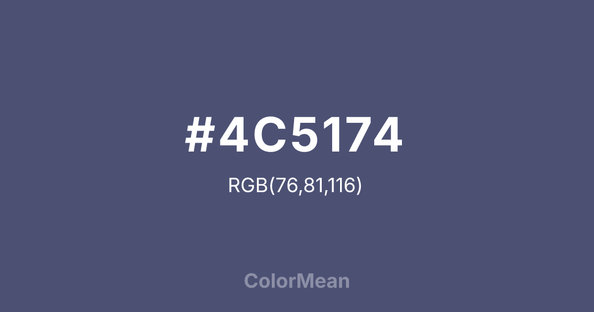 #4C5174 color swatch