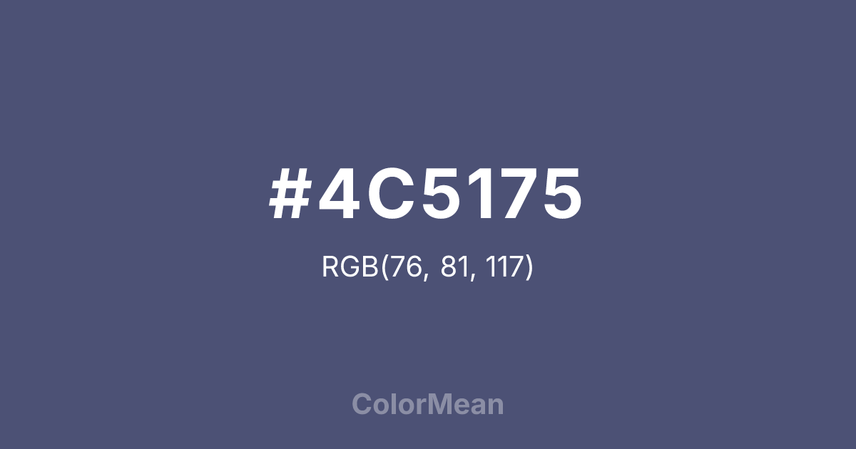 #4C5175 color swatch