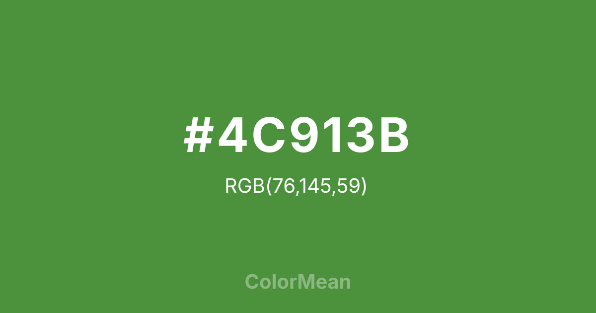 #4C913B color swatch