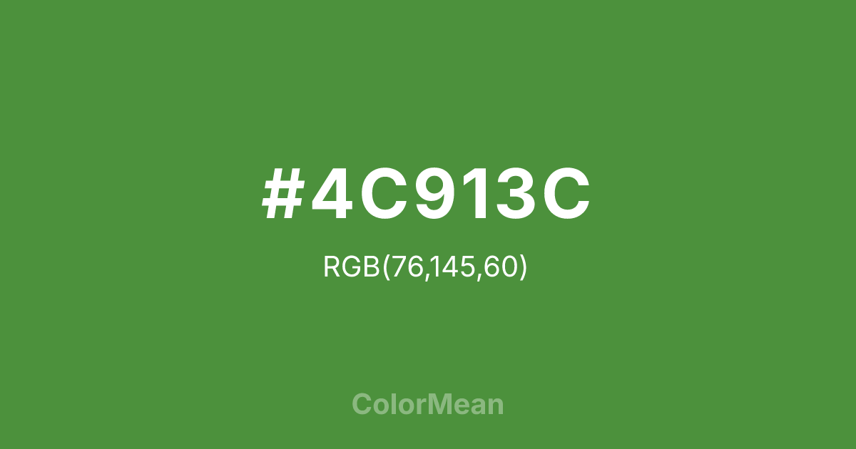 #4C913C color swatch