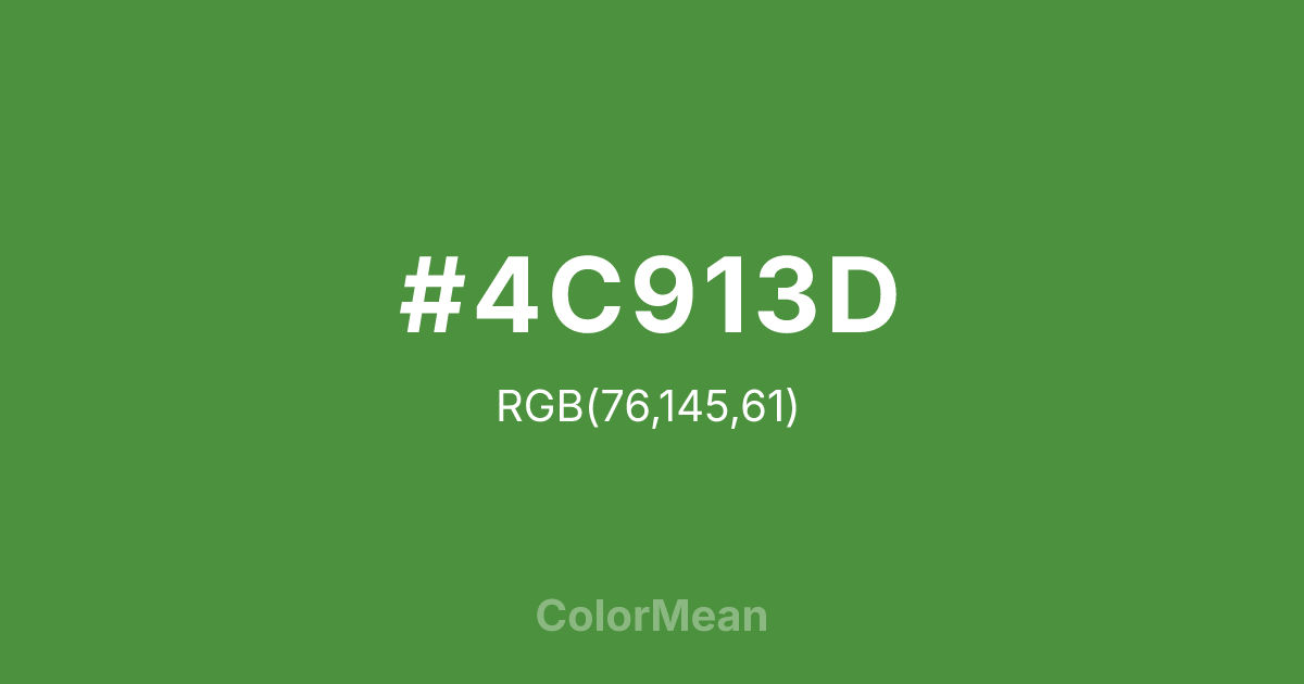 #4C913D color swatch