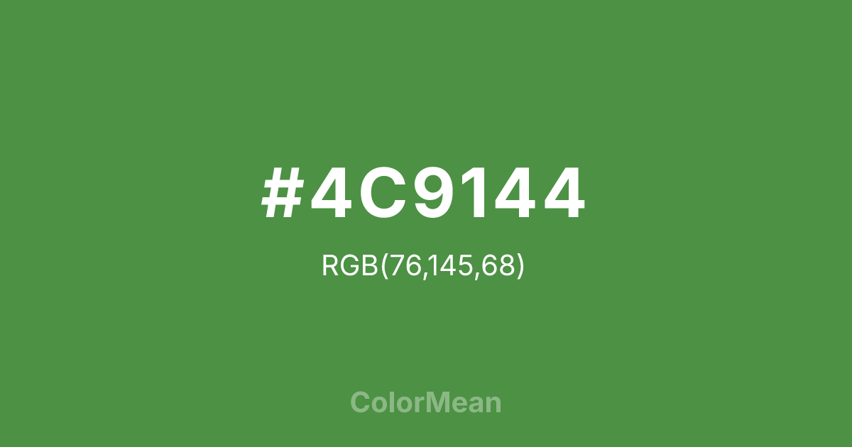 #4C9144 color swatch