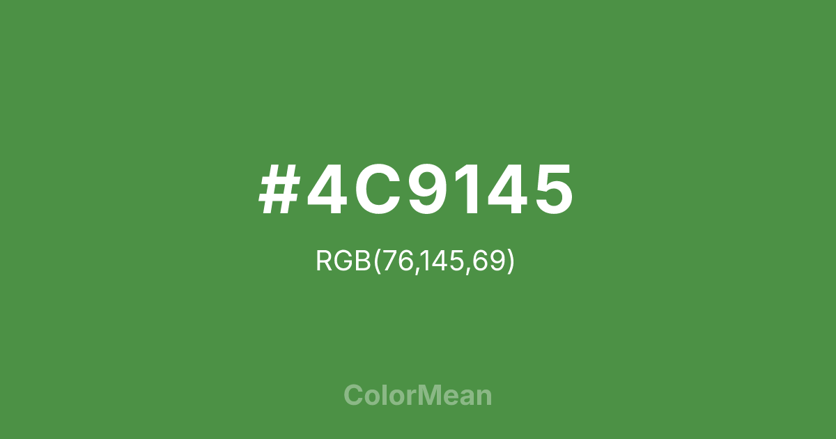 #4C9145 color swatch