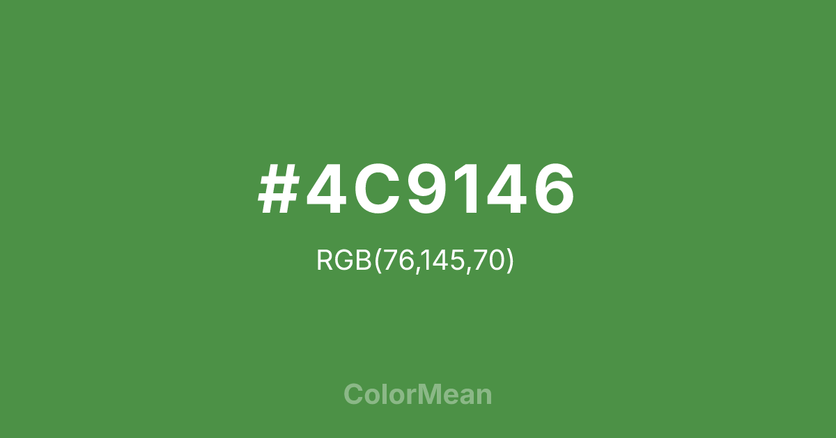 #4C9146 color swatch