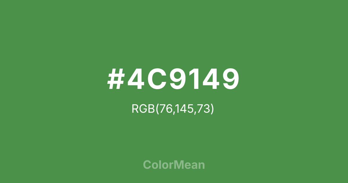 #4C9149 color swatch