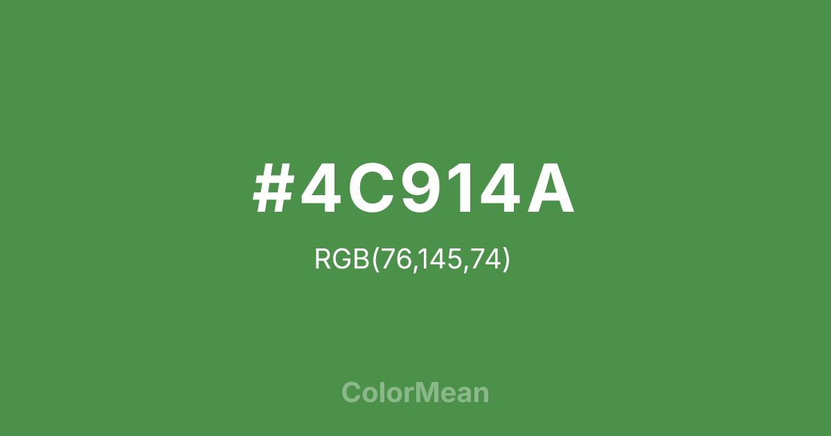 #4C914A color swatch