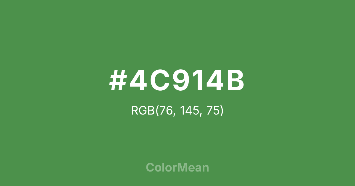 #4C914B color swatch