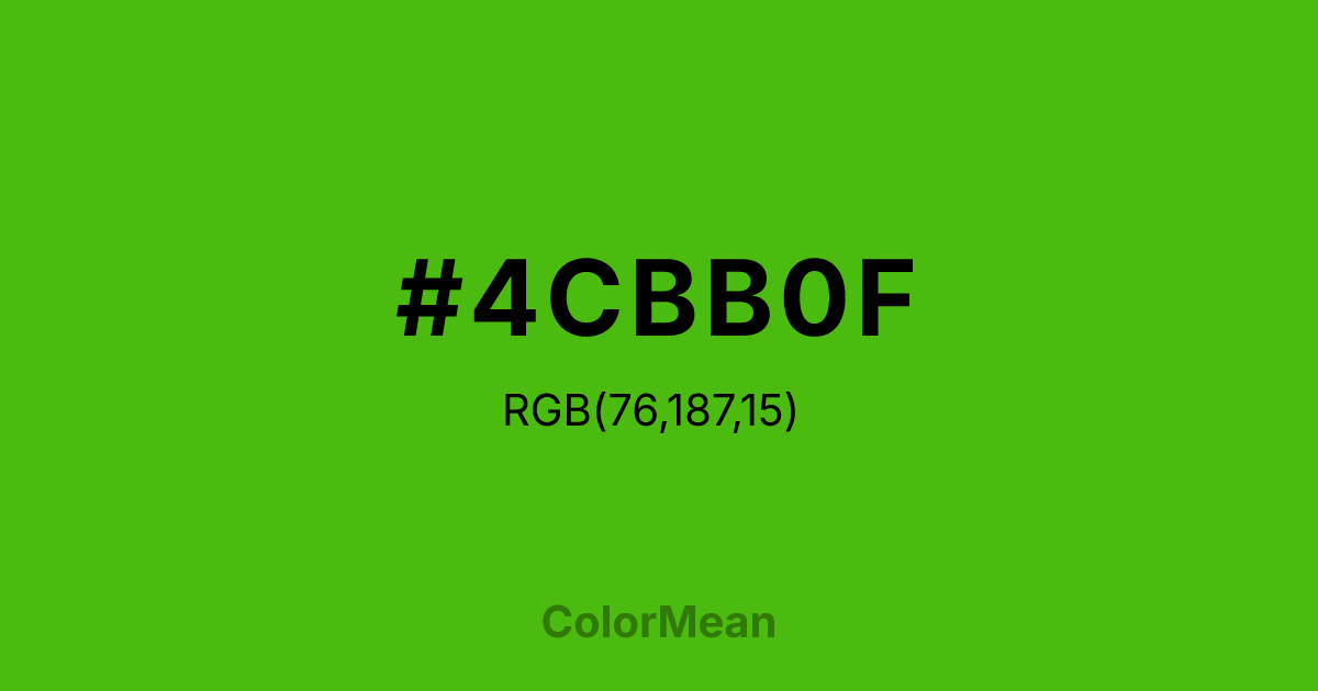 #4CBB0F color swatch