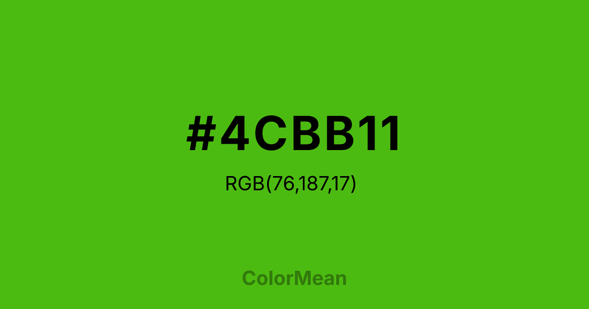 #4CBB11 color swatch