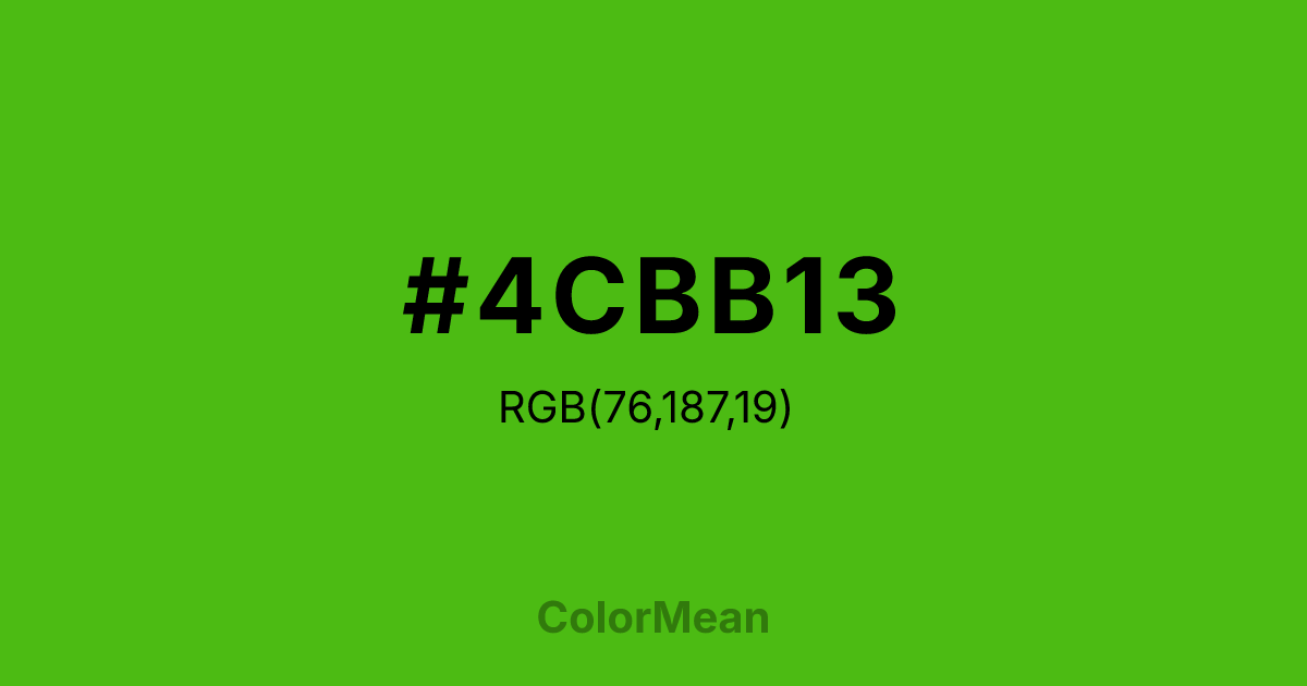 #4CBB13 color swatch