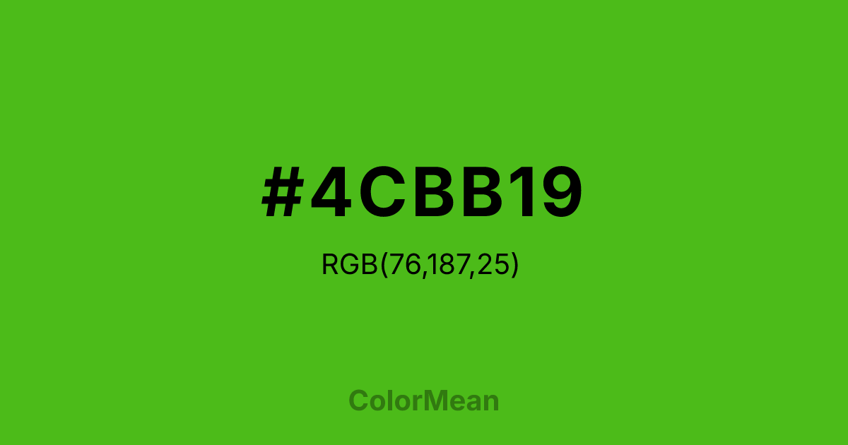 #4CBB19 color swatch