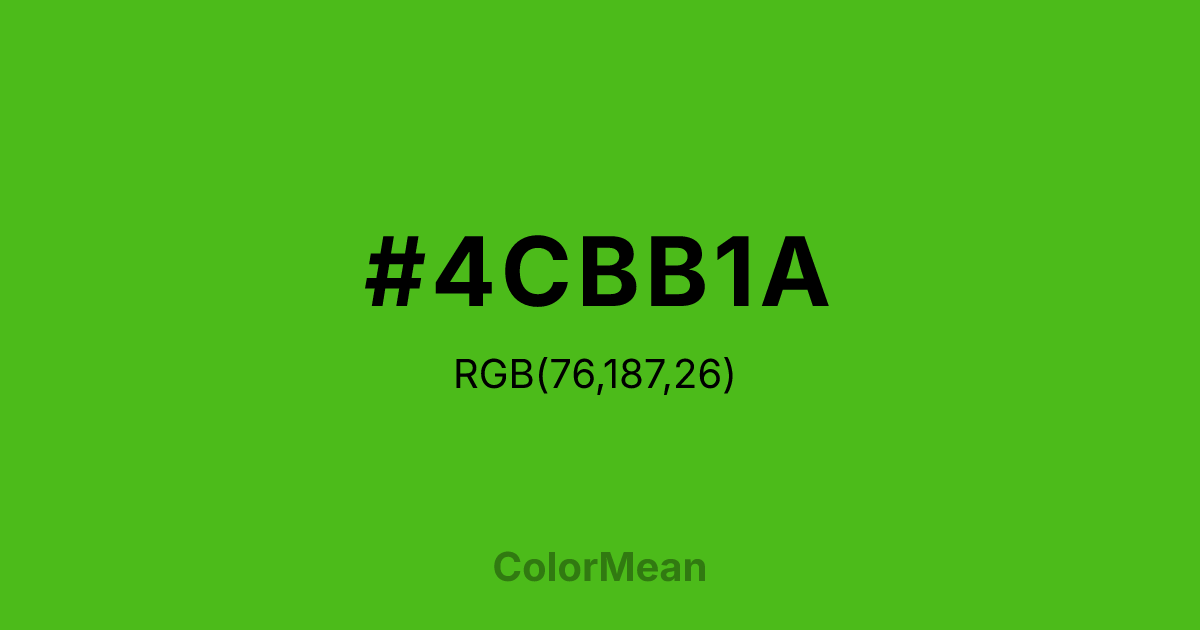 #4CBB1A color swatch