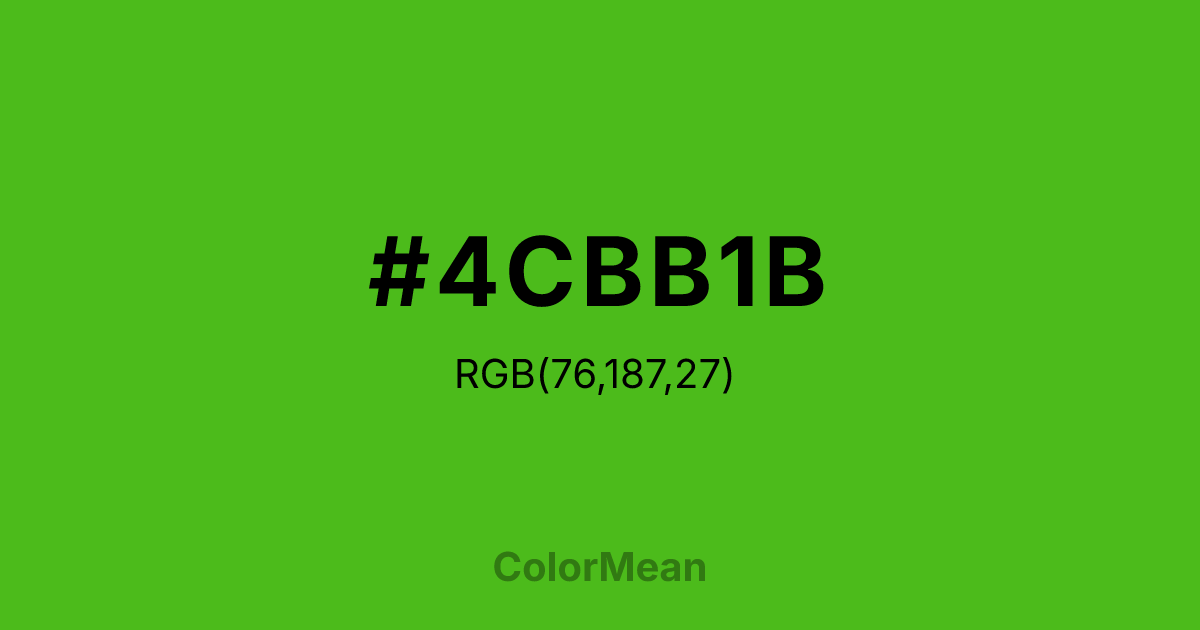 #4CBB1B color swatch
