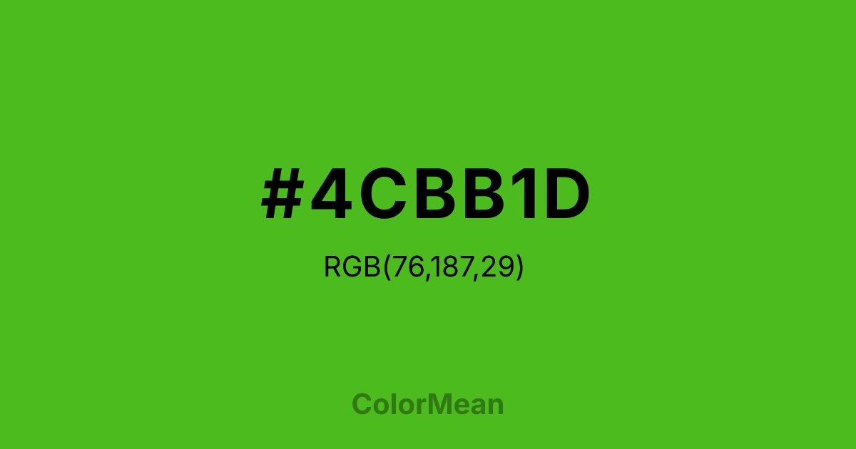 #4CBB1D color swatch