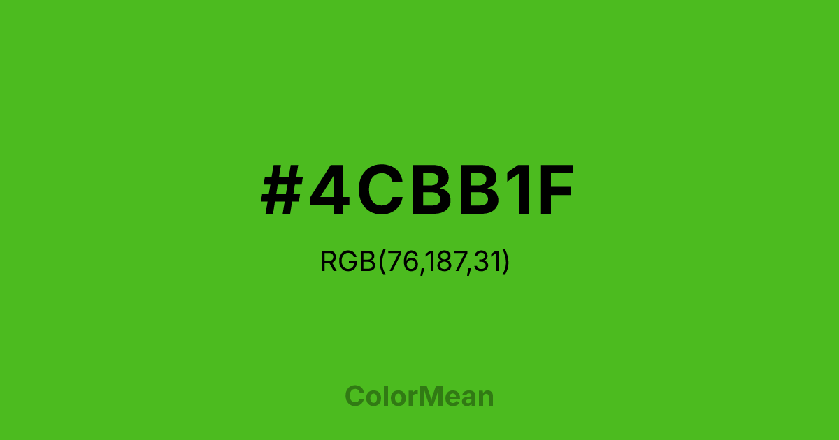 #4CBB1F color swatch