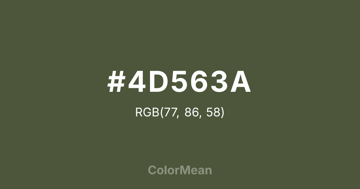 #4D563A color swatch