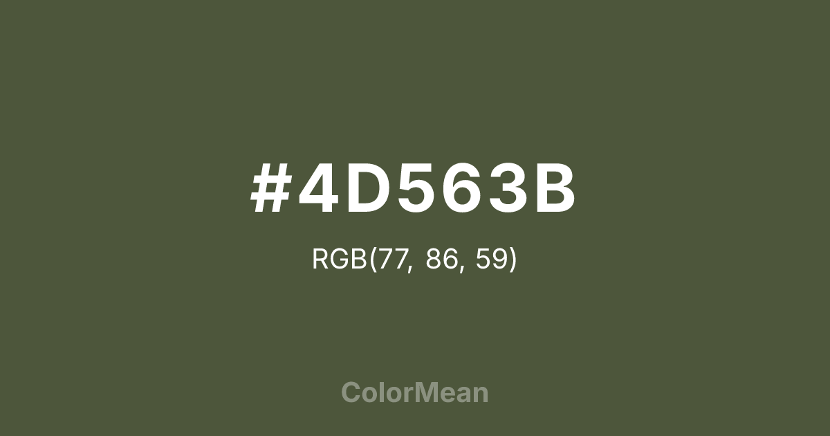 #4D563B color swatch