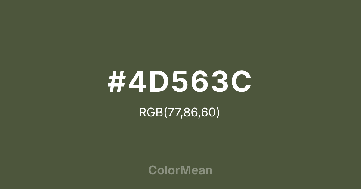 #4D563C color swatch